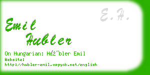 emil hubler business card